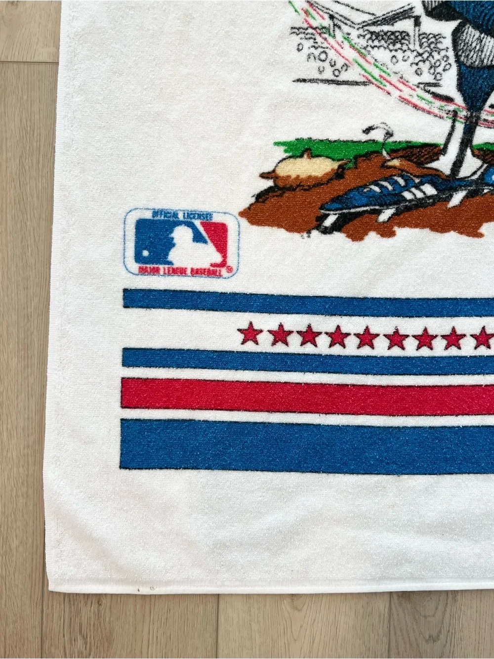 Vintage 1989 Los Angeles Dodgers MLB Beach Towel Cartoon By Jack Davis 60x31